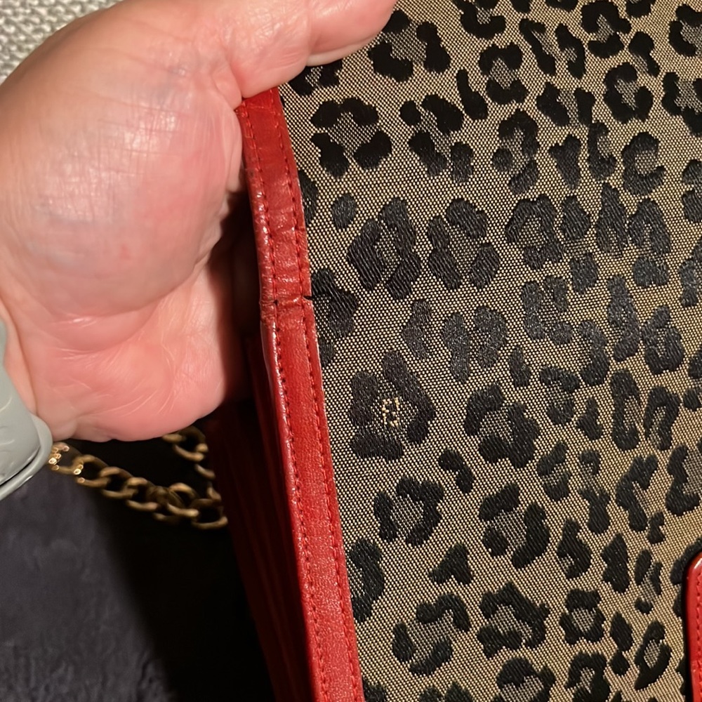 Authentic Fendi clutch WOC leopard red - Picture 13 of 17